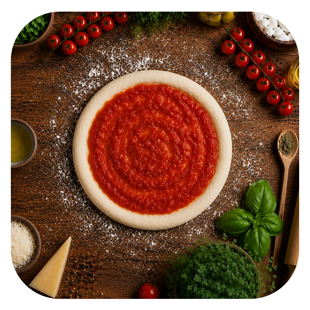 Mini Pizza Base - 10 pcs - One Size - Frozen